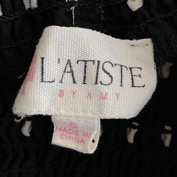 L'ATISTE by Amy Polka Dot Summer Beach Maxi Skirt Women's Size Small - Picture 3 of 9